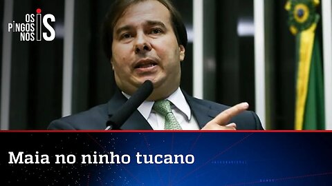 Nos braços de Doria, Maia se filia ao PSDB