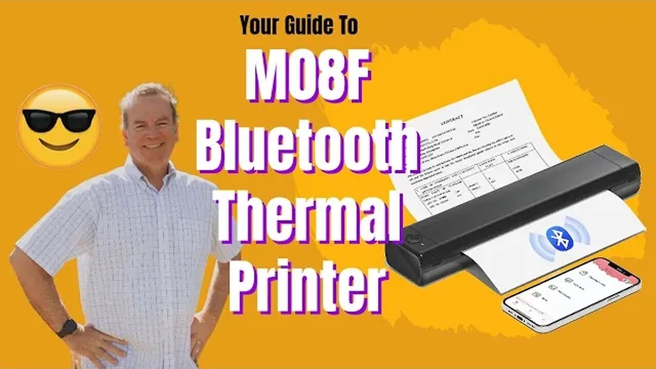 COLORWING Portable Printers Wireless for Travel M08F Bluetooth Thermal Printer, Work Travel School