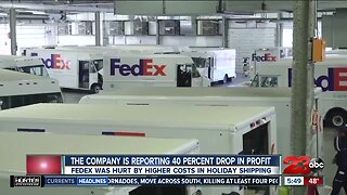 FedEx is reporting 40 percent drop in profit