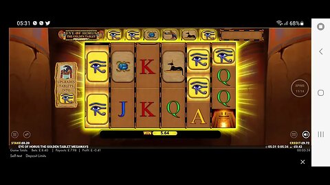 Eye of horus Golden Tablet Megaways bonus .