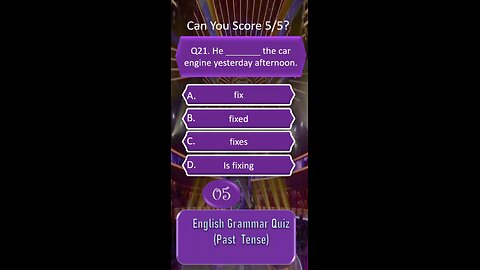 English Grammar Quiz | Past Tense