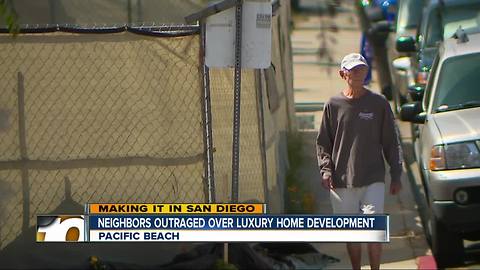 Neighbors upset over luxury home development