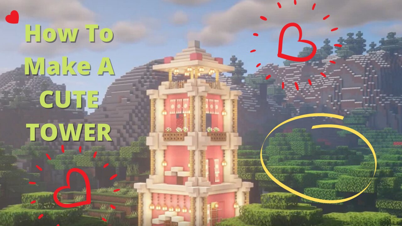 Minecraft Guide: How to build a simple pink tower