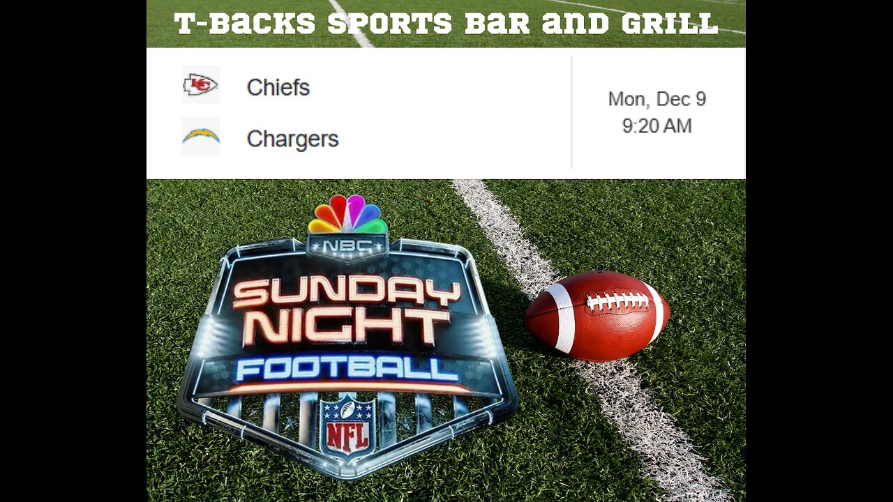 T-Backs Sports Bar and Grill Sports Schedule and quesadilla special for Monday Dec 9, 2024