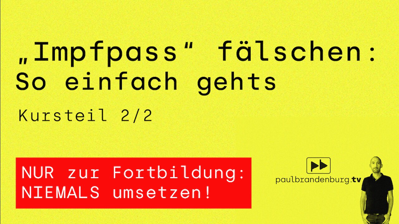 "Impfpass" fälschen: So einfach gehts (Teil 2 von 2)