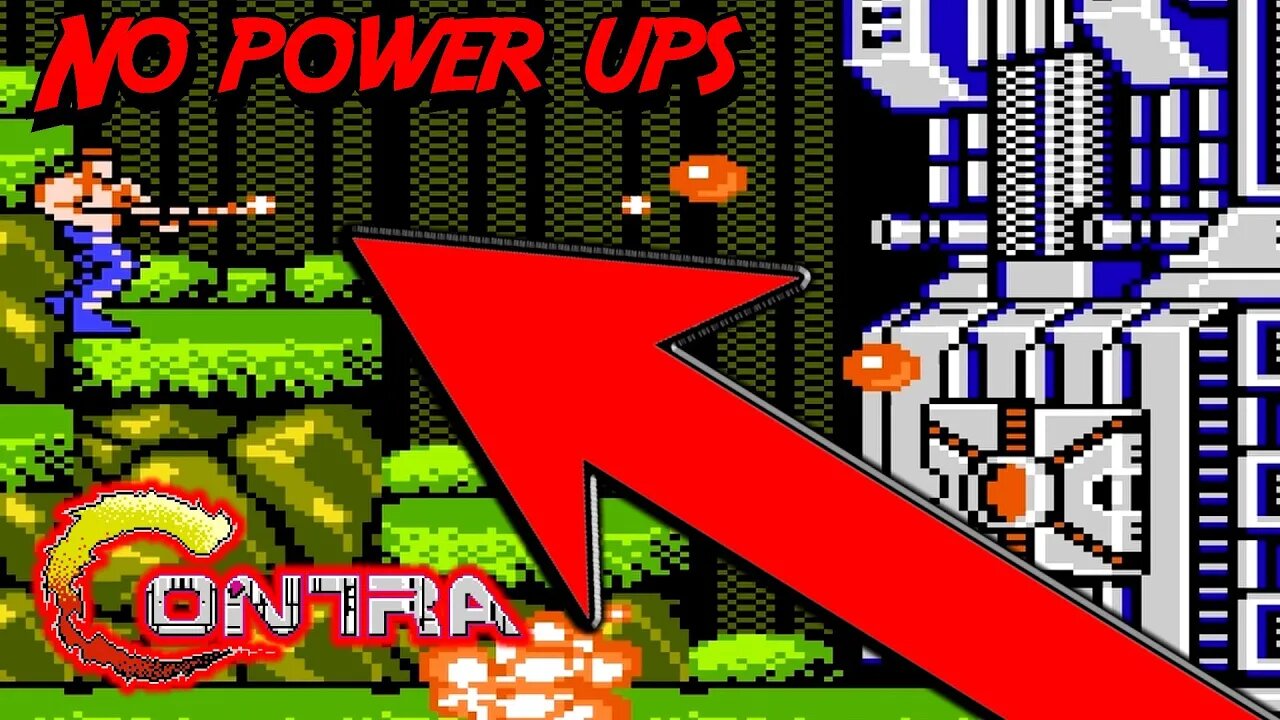 Contra gameplay No power up challenge #1