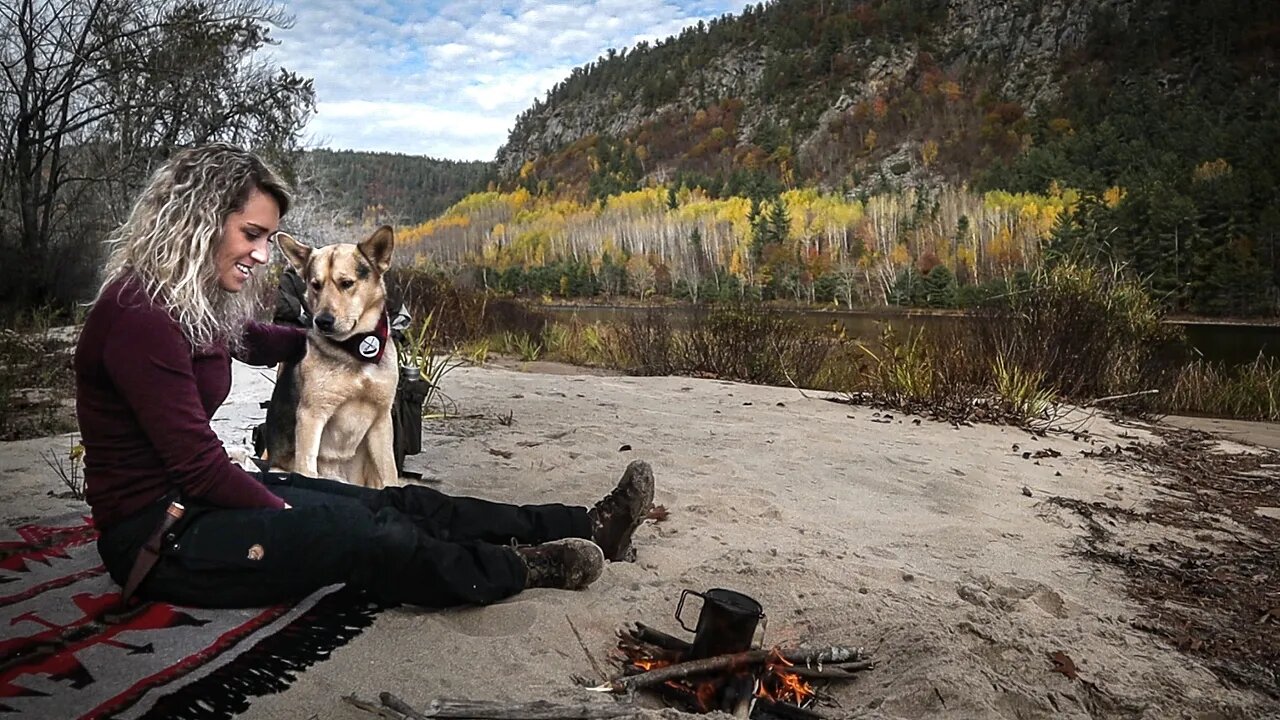 PEACEFUL Fall Day Trip with my Dog, Fire, Coffee, Chat & BEAUTIFUL WILDERNESS