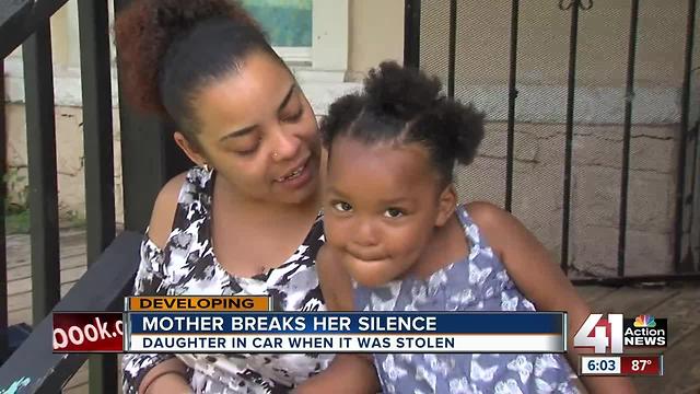 Mom of 3-year-old girl taken in stolen car speaks out
