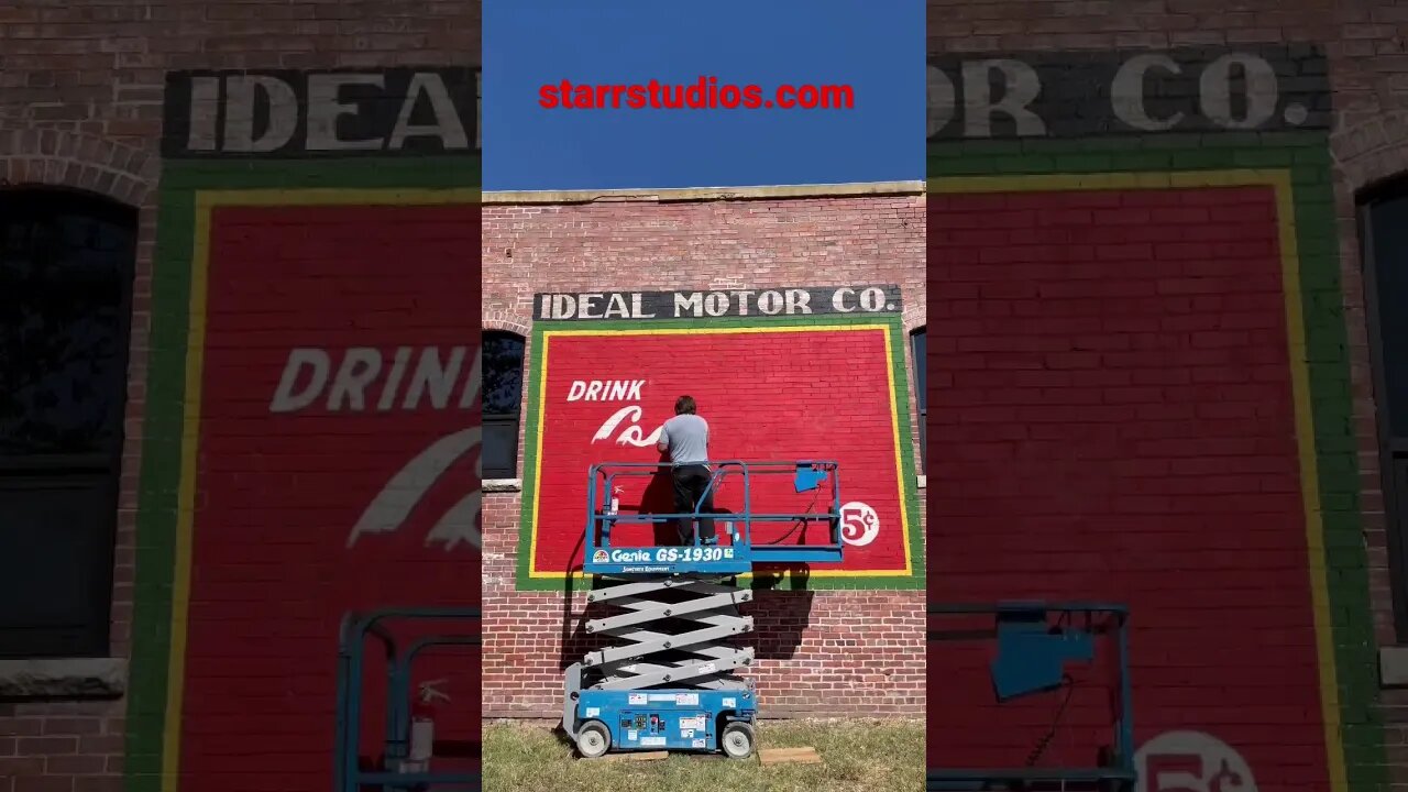 Hand Painted Coca-Cola mural -Thorndale,Texas #starrstudiostx