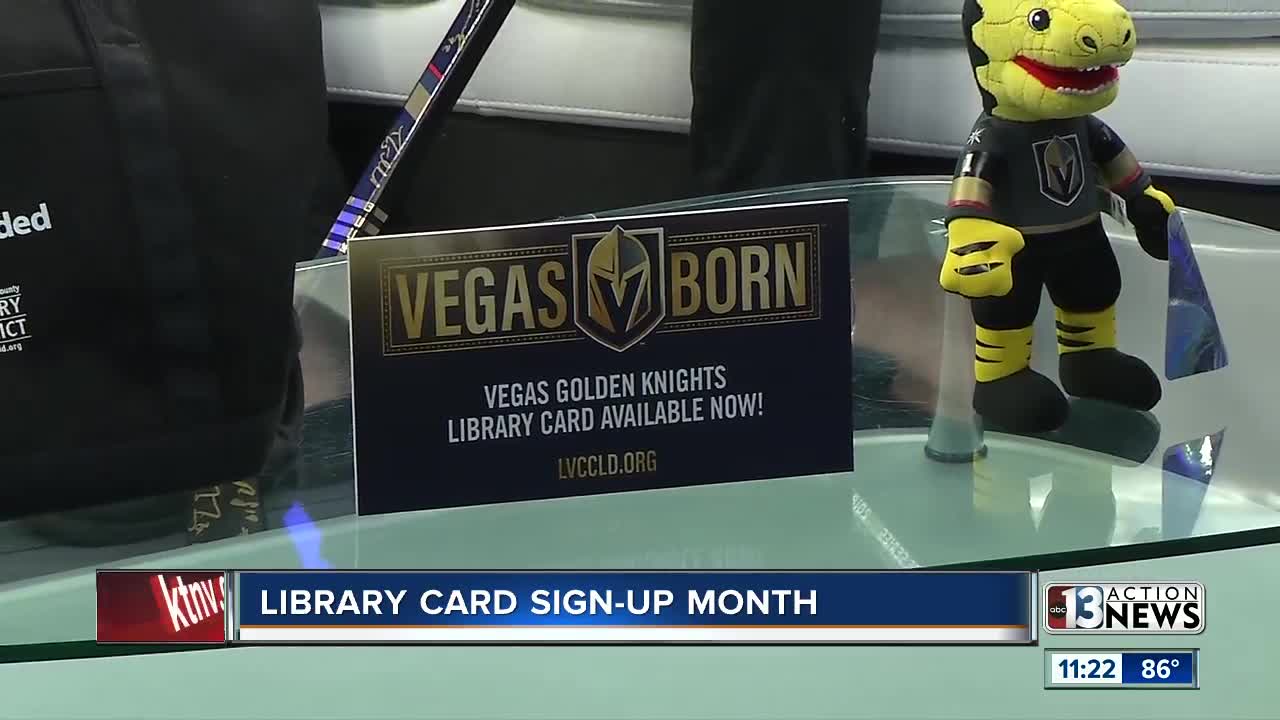 Vegas Golden Knights support Library Card Sign-up Month