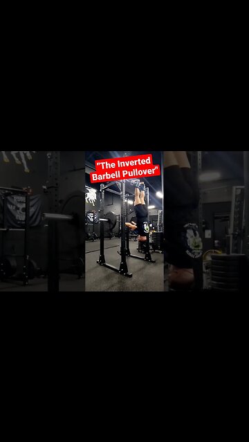 I introduce... "The Inverted Barbell Pullover" 🤣 #calisthenics #strength #backday #core #frontlever
