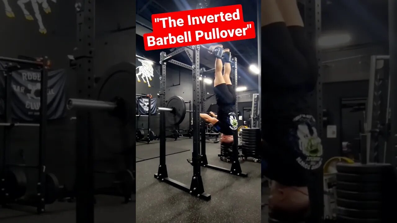 I introduce... "The Inverted Barbell Pullover" 🤣 #calisthenics #strength #backday #core #frontlever