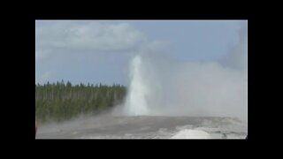 Old Faithful erupting