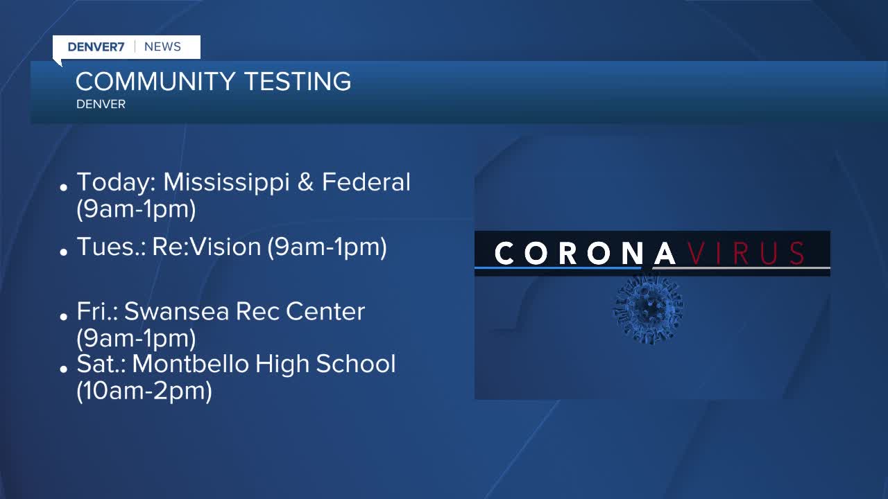 Denver has 4 Coronavirus community testing sites this week