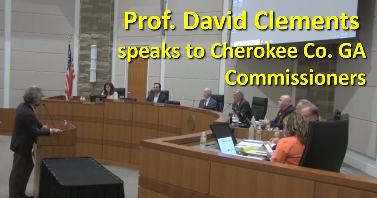 Prof. David Clements at Cherokee Commissioners Mtg.