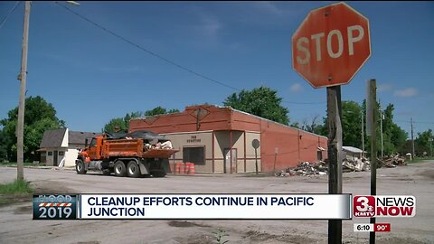 Pacific Junction continuing flood cleanup