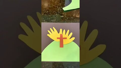 He Is Risen Easter Craft | Cross Craft for Easter | Toddler Easter Activity #shorts