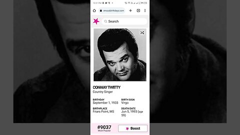 HAPPY BIRTHDAY CONWAY TWITTY Country Singer ( 1933 - 1993 )