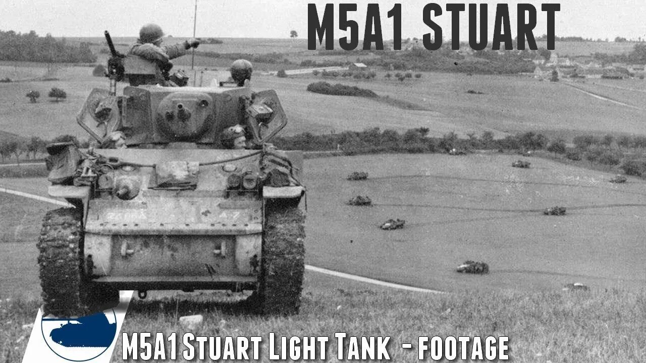 WW2 M5A1 Stuart Light Tank - Germany - footage.