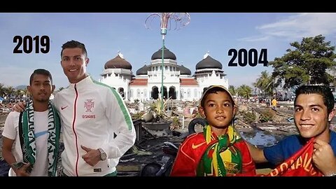 MOMENT CRISTIANO RONALDO MENGENANG TRAGEDI TSUNAMI ACEH 2004 YANG LALU