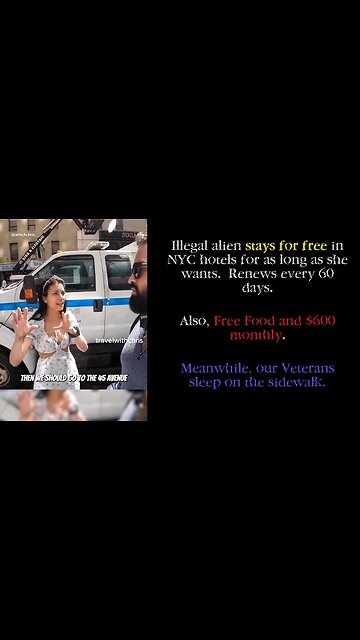 Illegal alien says she gets to stay for free in NYC hotels for as long as she wants.
