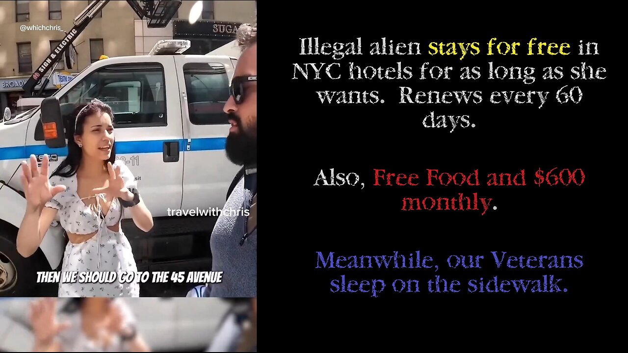 Illegal alien says she gets to stay for free in NYC hotels for as long as she wants.