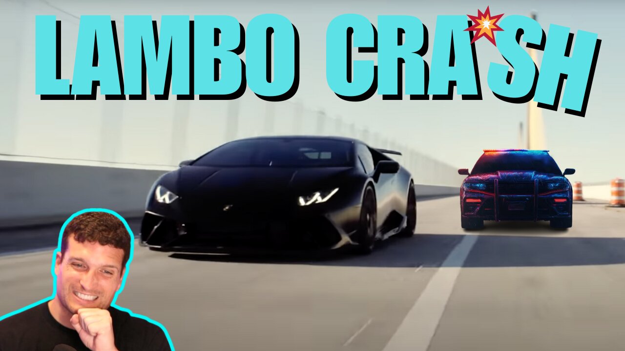 Police chase Lamborghini Ends in Major Crash