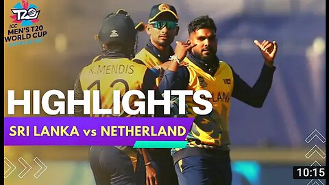 Sri Lanka Vs Netherlands ICC T20 2022