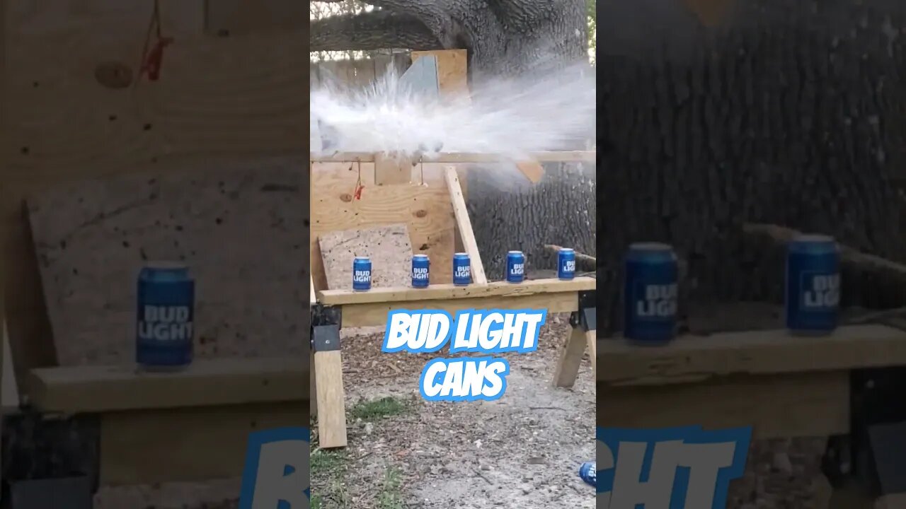 BUD LIGHT cans Exploding 😅 #shorts #shortsfeed #budlight epic demo