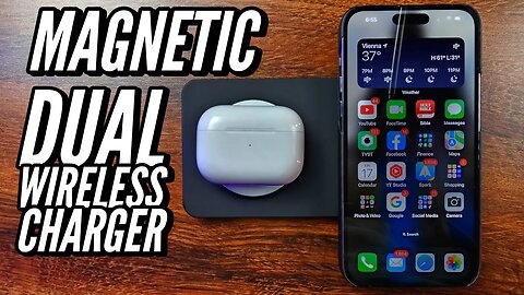 S23 Ultra and iPhone 14 Pro Max Dual Magnetic Wireless Charger From Geyo