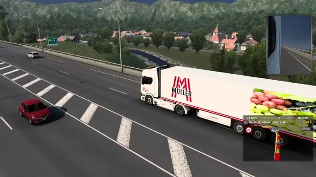 Eurotrucksimulator 2. Mit dem LKW durch Europa Auf der Pro Mod mit guter Musik.