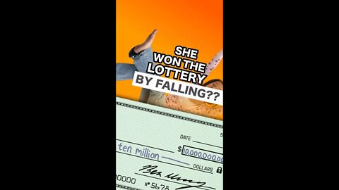 She won the LOTTERY by FALLING Down (not what you think) 😳 #shorts