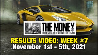 "The Money" Expert Advisor: Week #7 Stats, Nov 1st-5th, 2021. The #1 Forex EA / FX Trading Robot