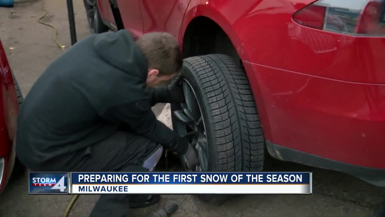 Day before first snowfall 'busiest of the year' for local tire shop