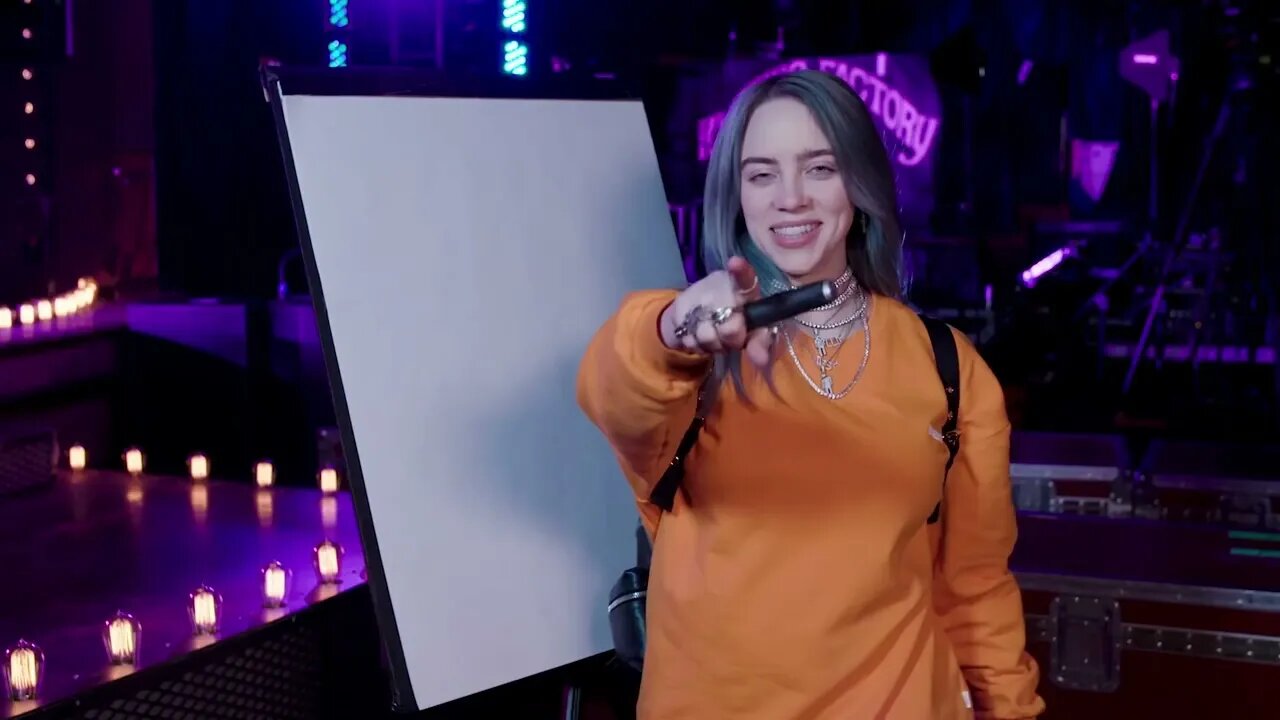 Billie Eilish Attempts The Blank Canvas Challenge