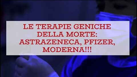 Terapie mediche della morte i DR. MENGHELE DEL 21° SECOLO ALL'OPERA