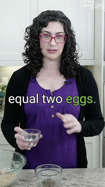 My favorite egg replacer... chia seed meal (ground up chia seeds).