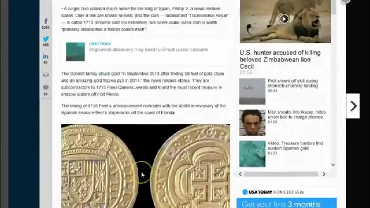 1 Million Dollar Spanish Gold Treasure Found