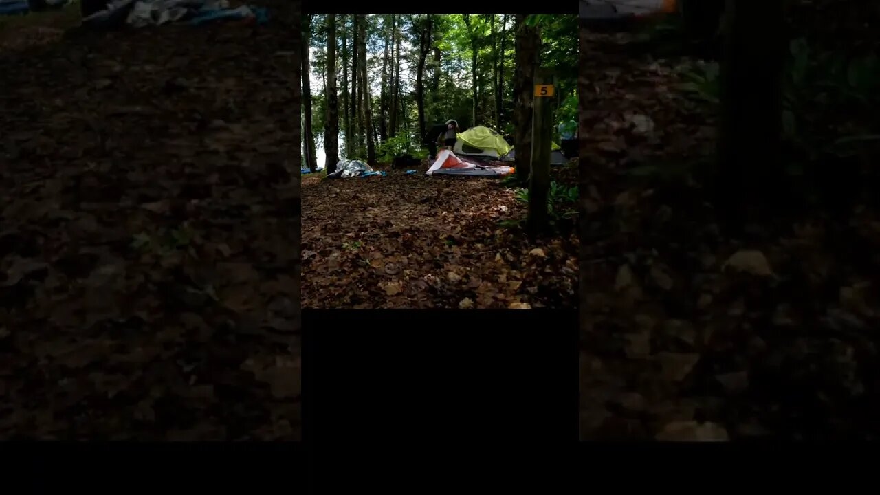 Setting Up Camp At Kingscote Lake Algonquin Park #shorts