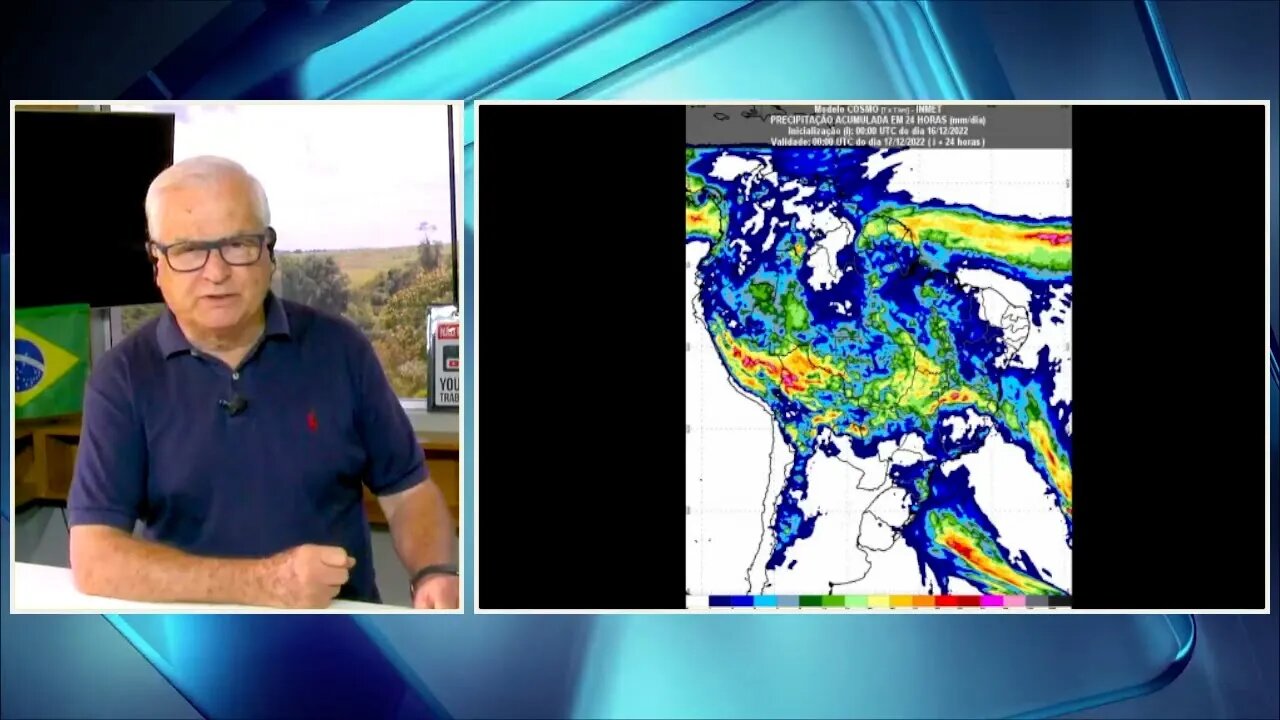 Chuvas no centro-norte podem chegar a 400 mm e volumes baixos no Sul do País