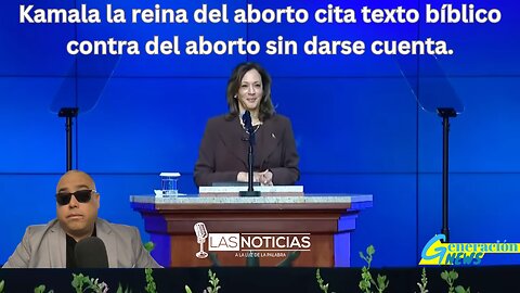 Kamala la reina del aborto cita texto bíblico contra del aborto sin darse cuenta.