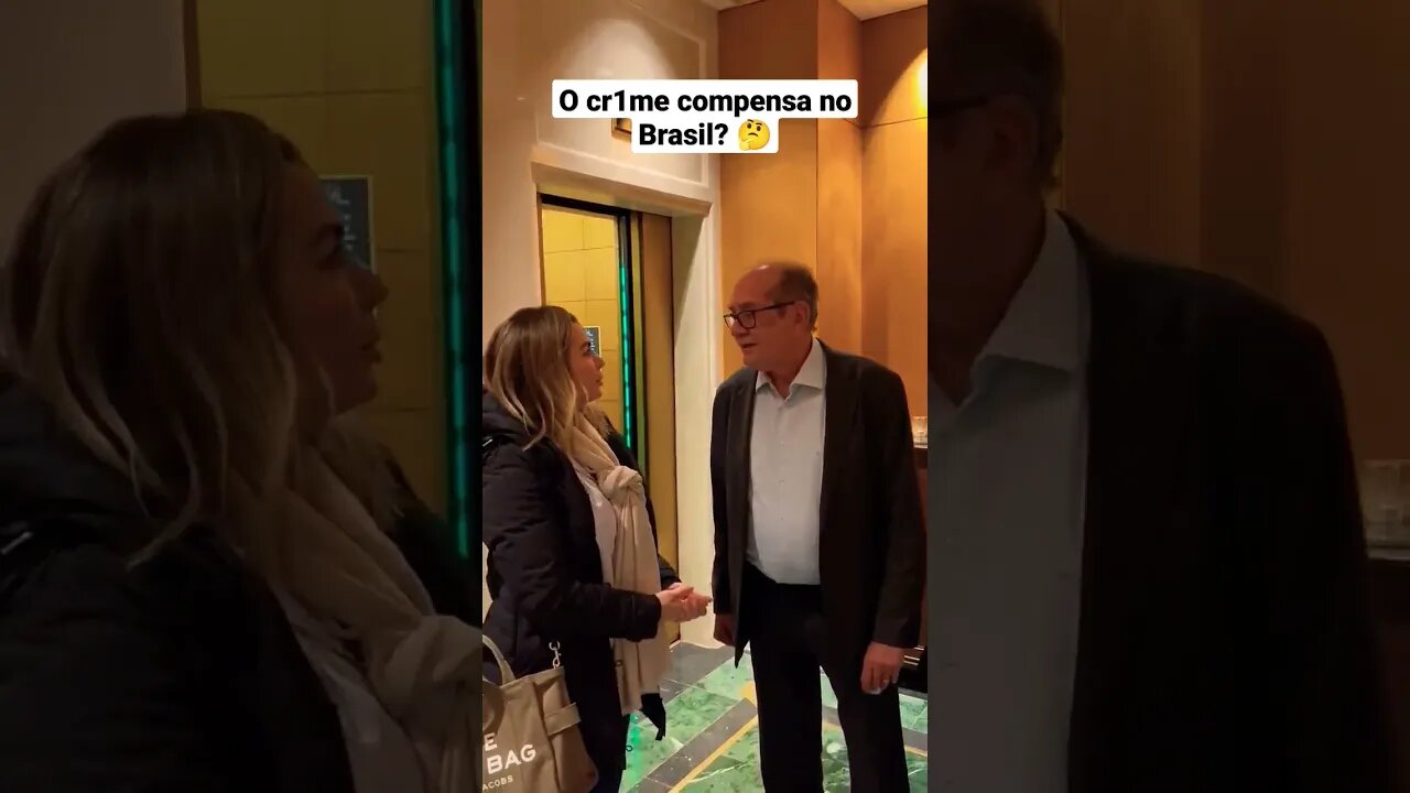 MULHER QUESTIONA GILMAR MENDES EM NOVA YORK: “O CRIME COMPENSA NO BRASIL?” #shorts