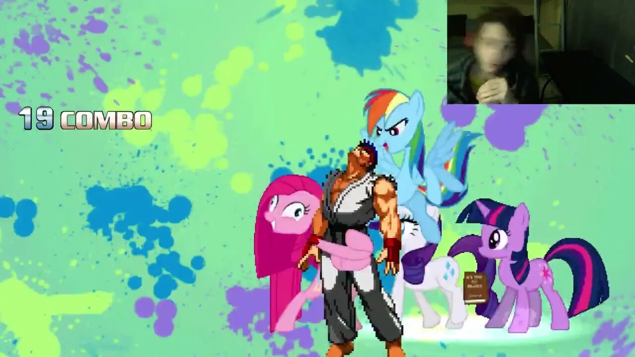 My Little Pony Characters (Twilight Sparkle, Rainbow Dash, And Rarity) VS Ryu In An Epic Battle