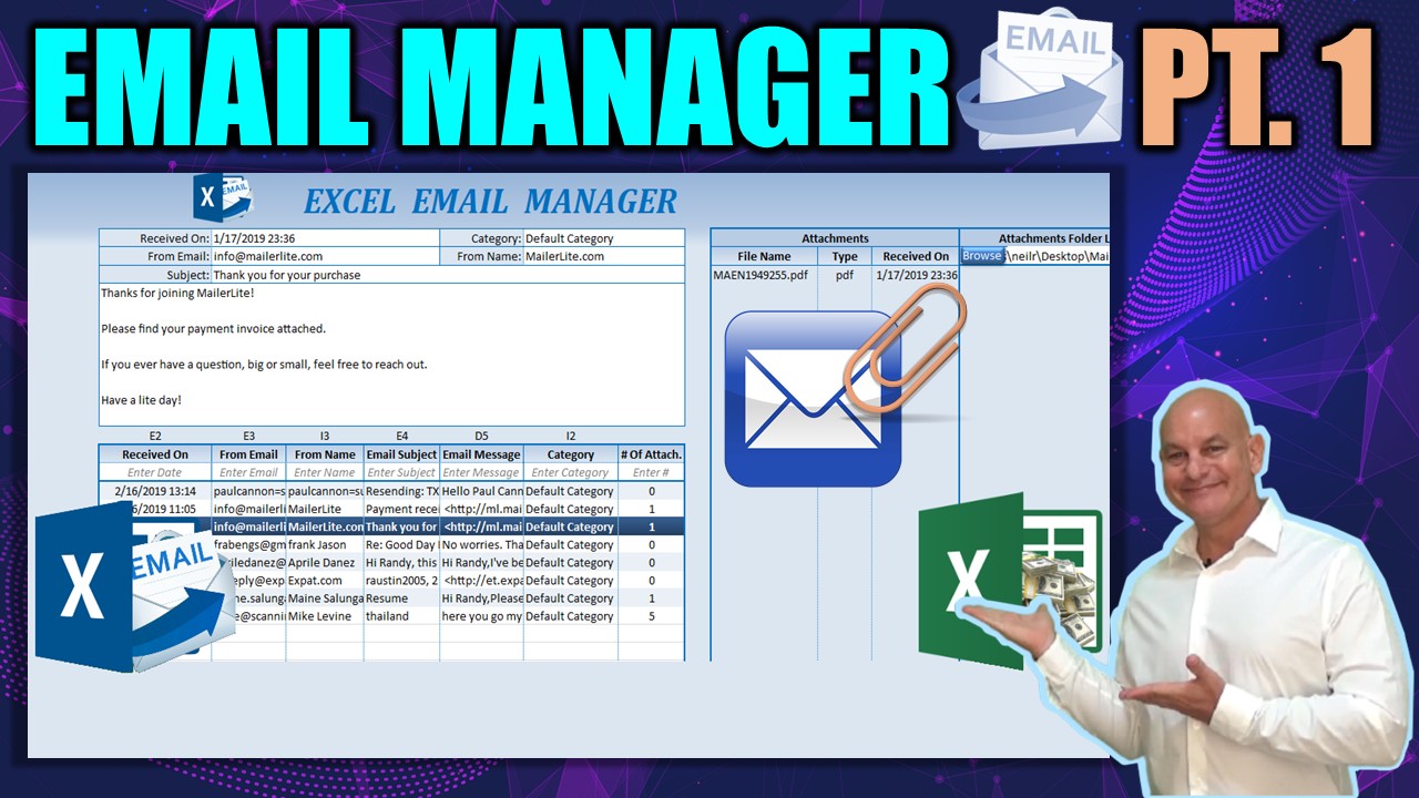 Learn How To Automatically Send Outlook Emails & Attachments To Excel [Part 1]