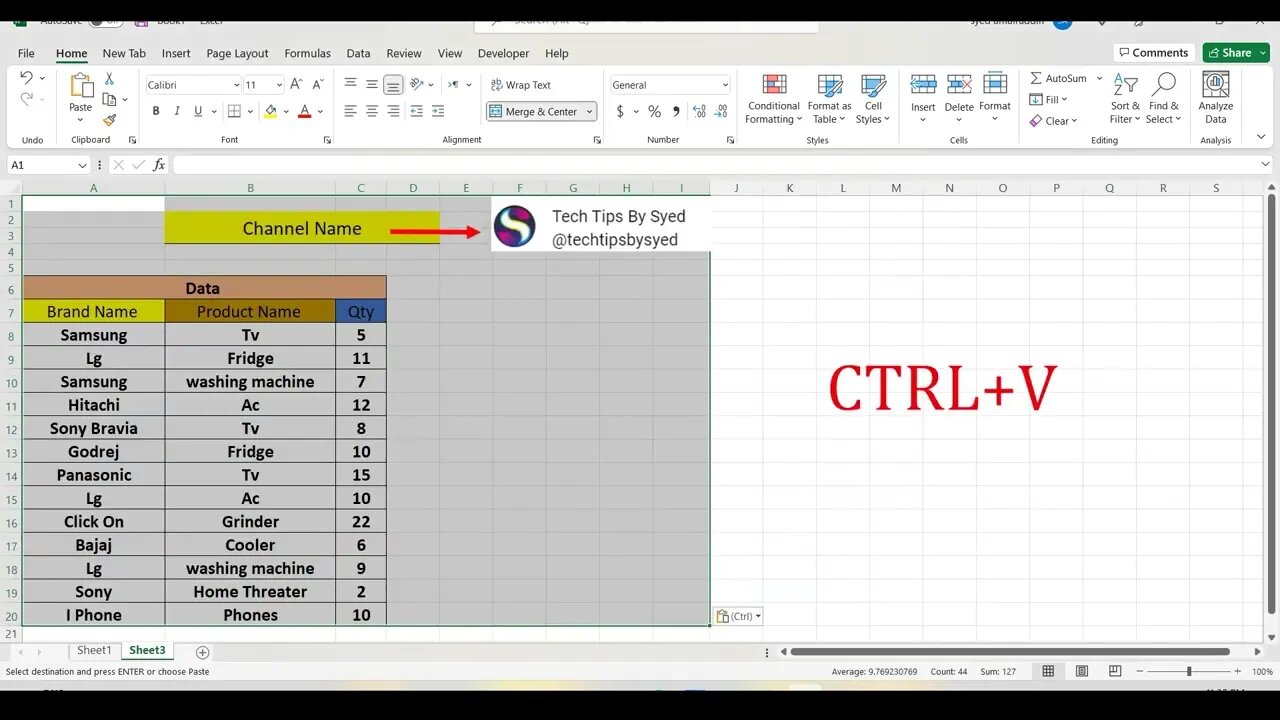 Copy Column Width And Paste By Using Paste Special In Excel.