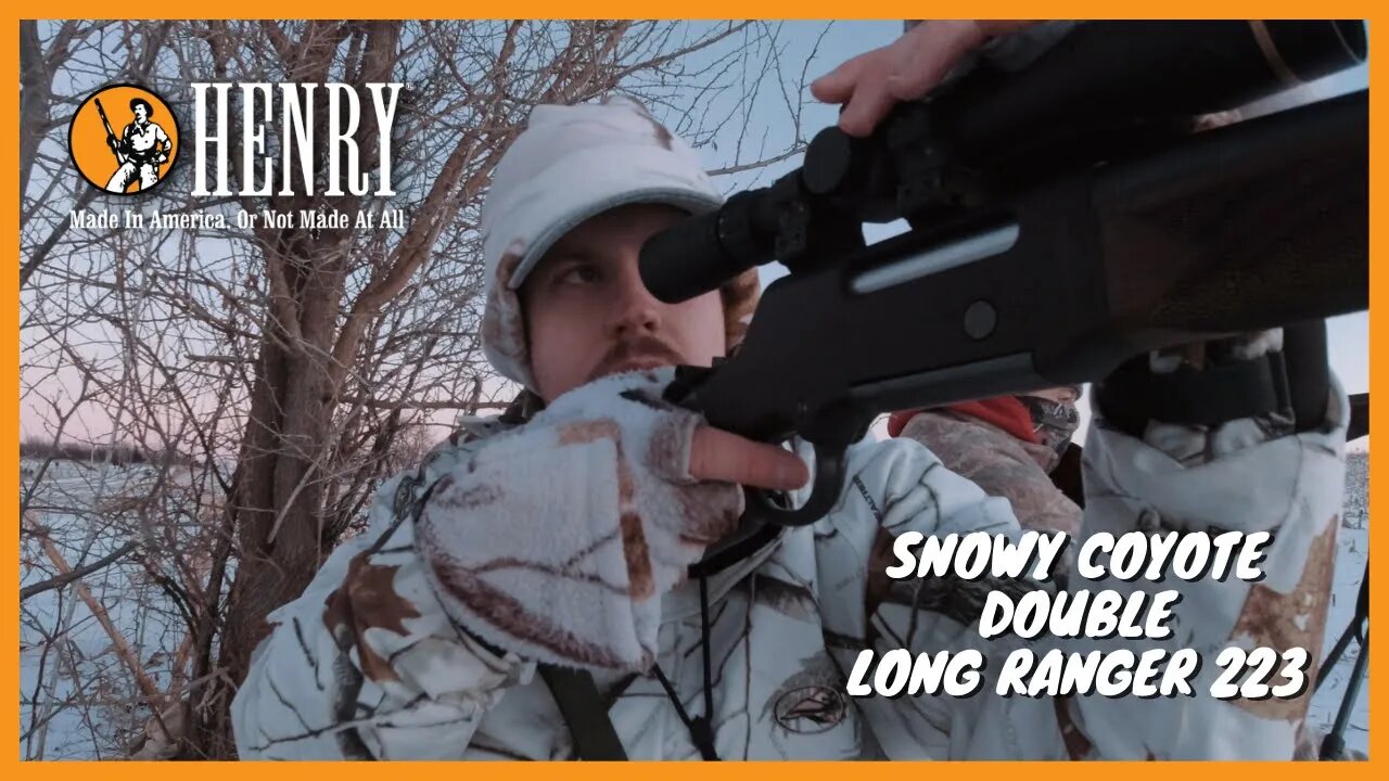 Snowy Coyote Double. #HUNTWITHAHENRY