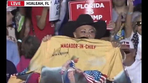 ROSEANNE BARR- TRUMP RALLY MAGADOR JACKET- 11 8 2023