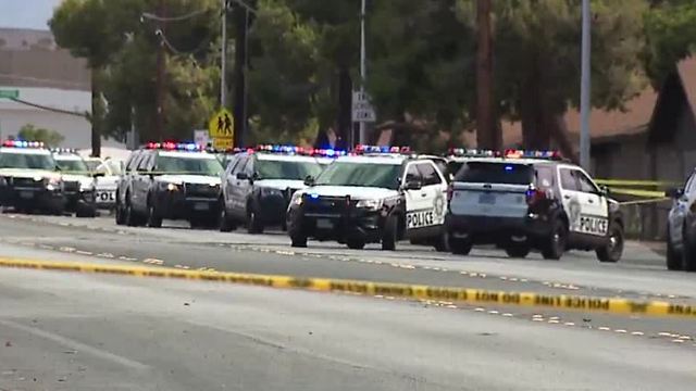 Las Vegas police say two early morning shootings connected