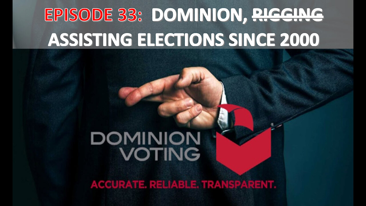 EPISODE 33 - About Dominion Voting Software and it's HIGHLY QUESTIONABLE ties