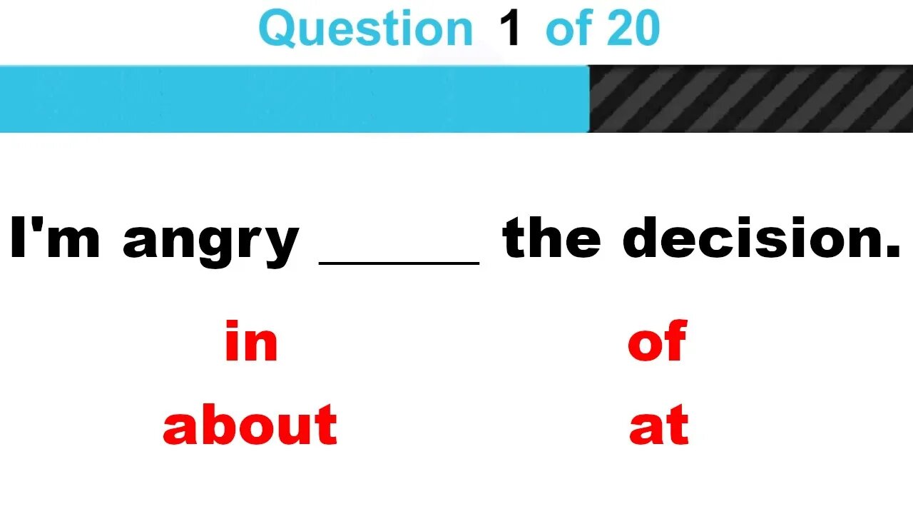 English Grammar Quiz #4 (Native speaker's voice)